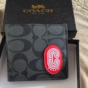 Fashion Black and Red Signature Wallet